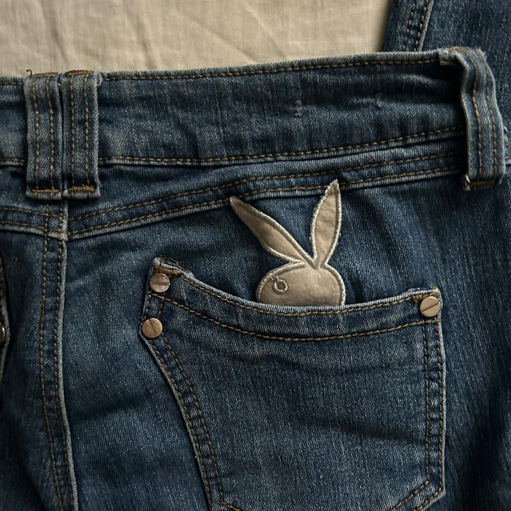 🍒 Y2K PLAYBOY BUNNY RARE AUTHENTIC SKINNY JEANS - Picture 4 of 4